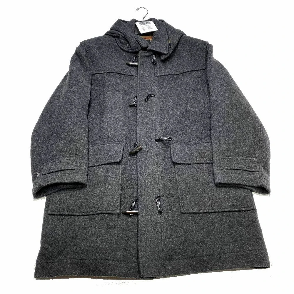 NWT Jos A Bank Wool Duffle Coat XL Charcoal Work‎ Dress Plaid Warm Mens $695